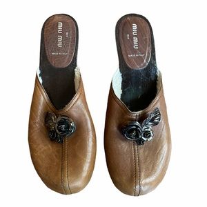 *SOLD* Vintage Miu Miu Embellished Clogs
